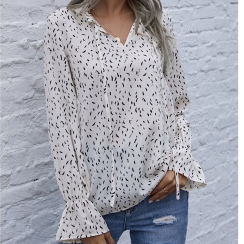 **NEW** Cream Blouse Top